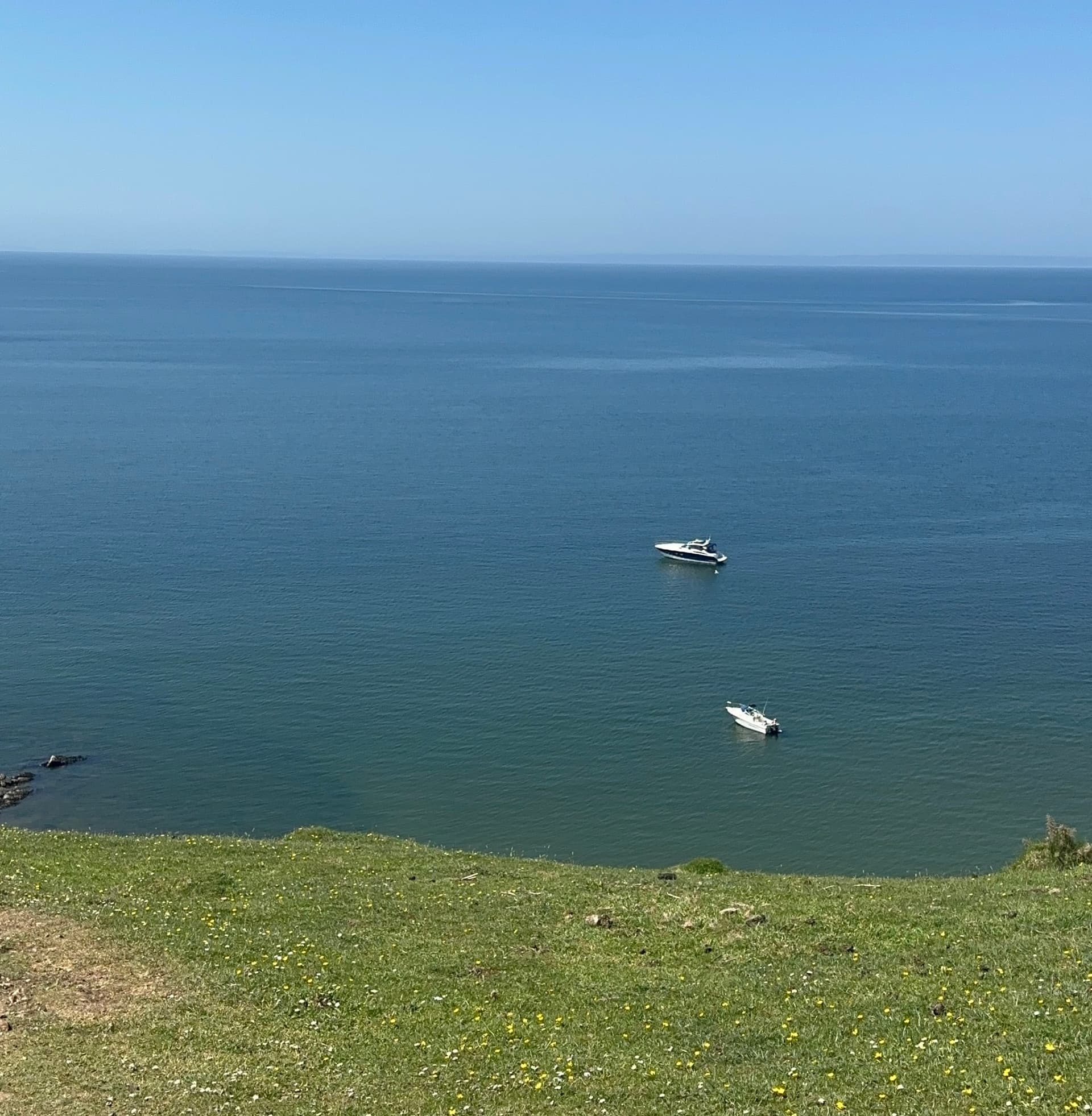 Cliffs and cove on Worm's Head